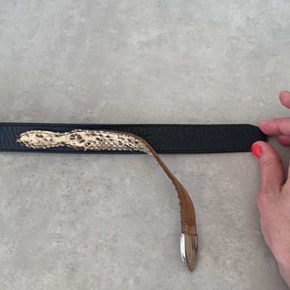 Nocona made in Texas genuine leather snake leather, size 32 main image 4